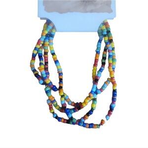 Áfrican Rainbow Dyed Seed Bead Bracelets ( 4 Pc)